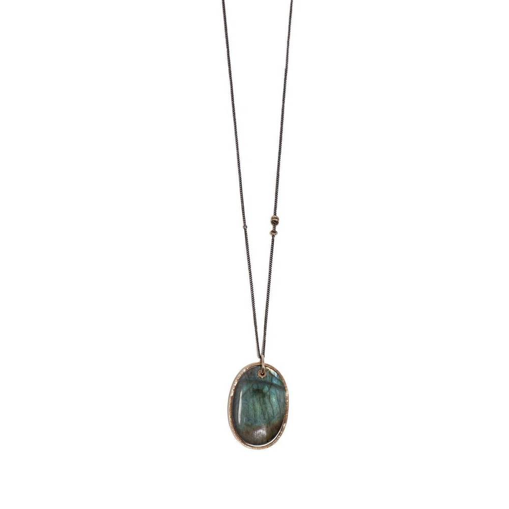 NEW JAMIE JOSEPH women's 14k labordorite necklace in gold
